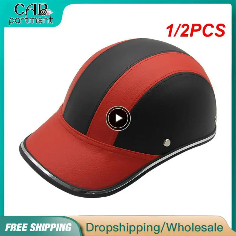 

1/2 шт. мотоциклетный шлем для женщин и мужчин, полушлем с открытым лицом, оборудование для взрослых, скутер, бейсбольный стиль UV
