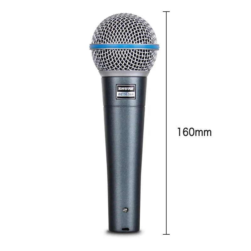 Профессиональный динамический ручной микрофон SHURE BETA 58A для караоке проводной с