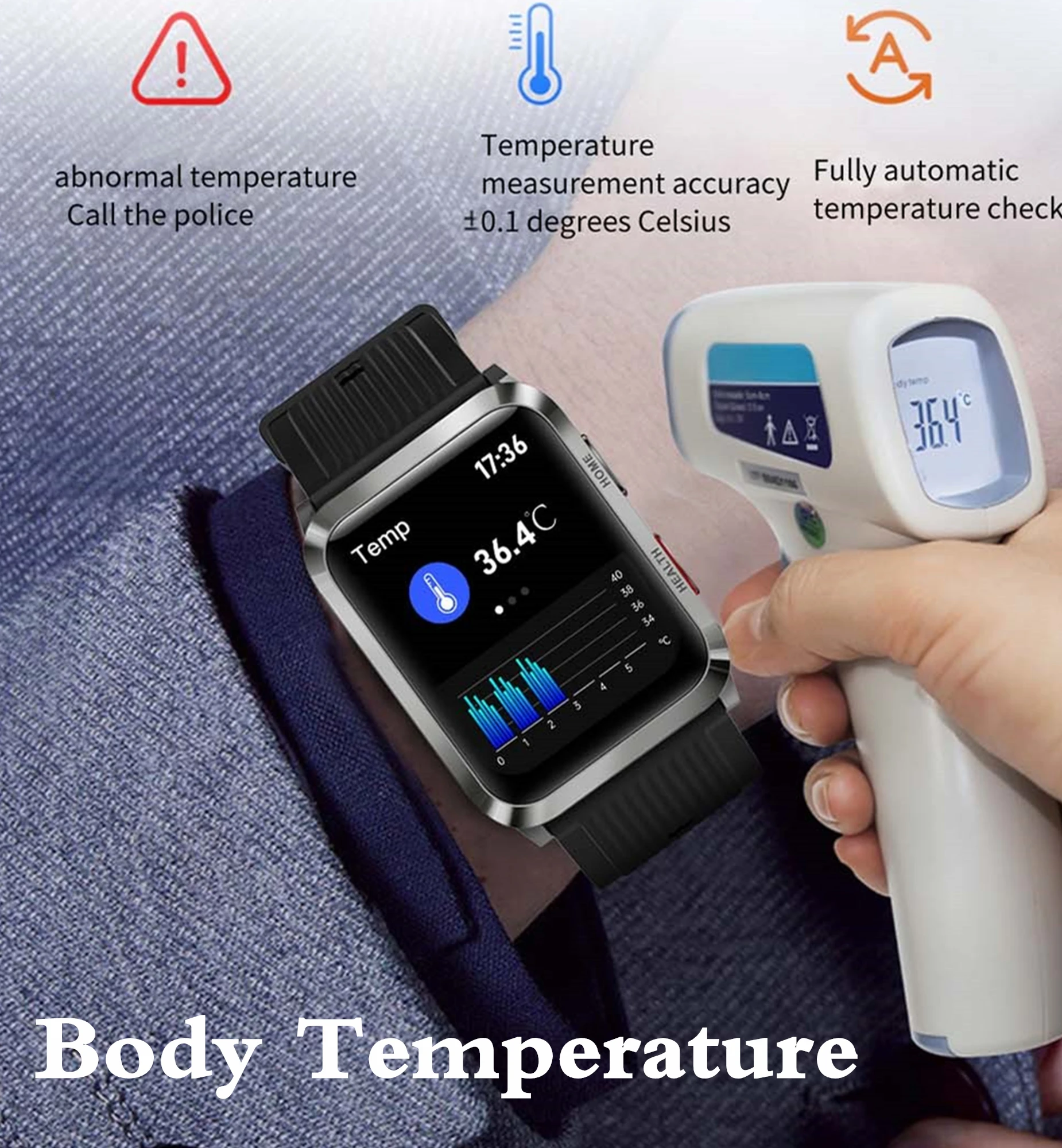 S6T Smart Watch For Men Women Medical Grade Air Pump + Air bag Blood Pressure Body Temperature Heart Rate Elderly Health Watches