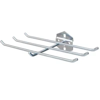 chrome iron shelf mounting display hook square hole plate six rod multi purpose hardware tool hanger metal