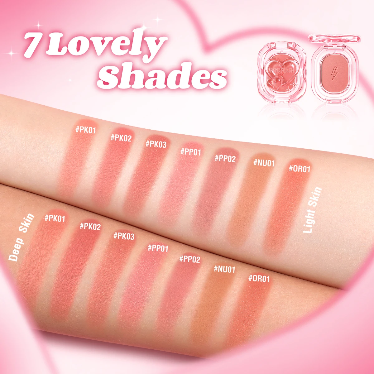 PINKFLASH матовая натуральная пудра для румян палитра высокопигментный оттенок щек