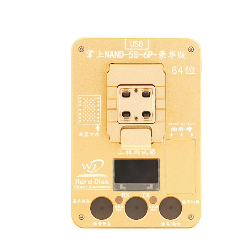 

WL Hard Disk Test Fixture PCIE NAND Programmer for iPhone 6-14 Nand Flash Read Write &Format/Screen True Tone Fix Tool