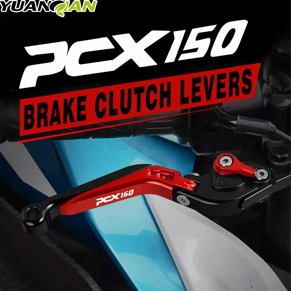 

PCX 150 LOGO Motorcycle Accessories CNC Aluminum Extendable Adjustable Brake Clutch Levers For HONDA PCX150 PCX 125 ALLYEARS
