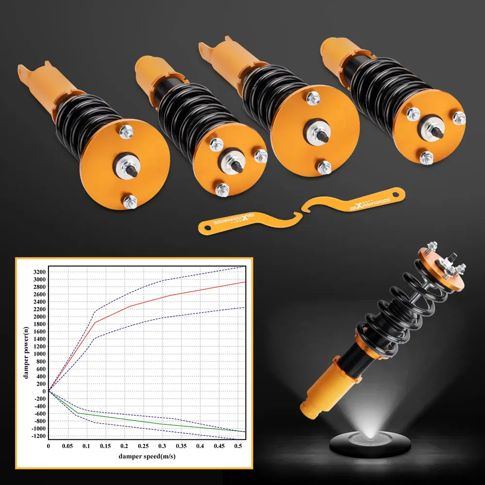 

Front & Rear Coilovers for Honda Accord 90-97 Acura CL 97-99 Suspension Kits for EX/LX/DX/SE Shock Absorbers Dampering FOrce