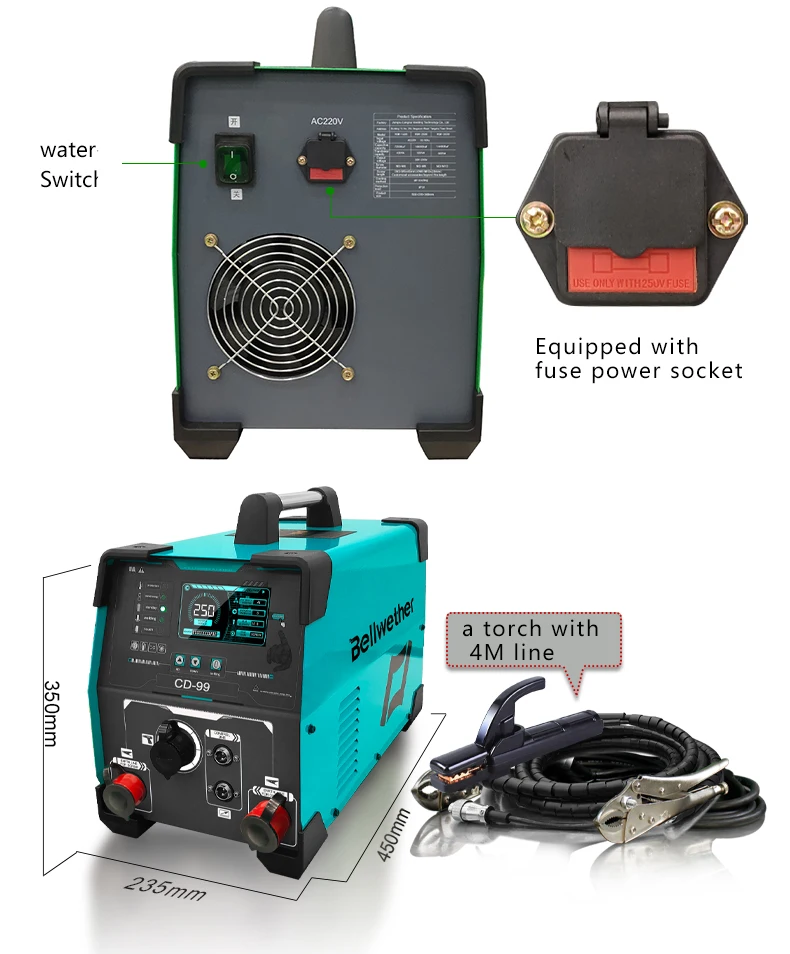 морской дизайн сварочный аппарат для изоляционных штифтов CD-99 инвертор разряда