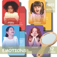 montessori emotion feelings flash cards sensory toys montessori language materials learning educational toys for children d1464h