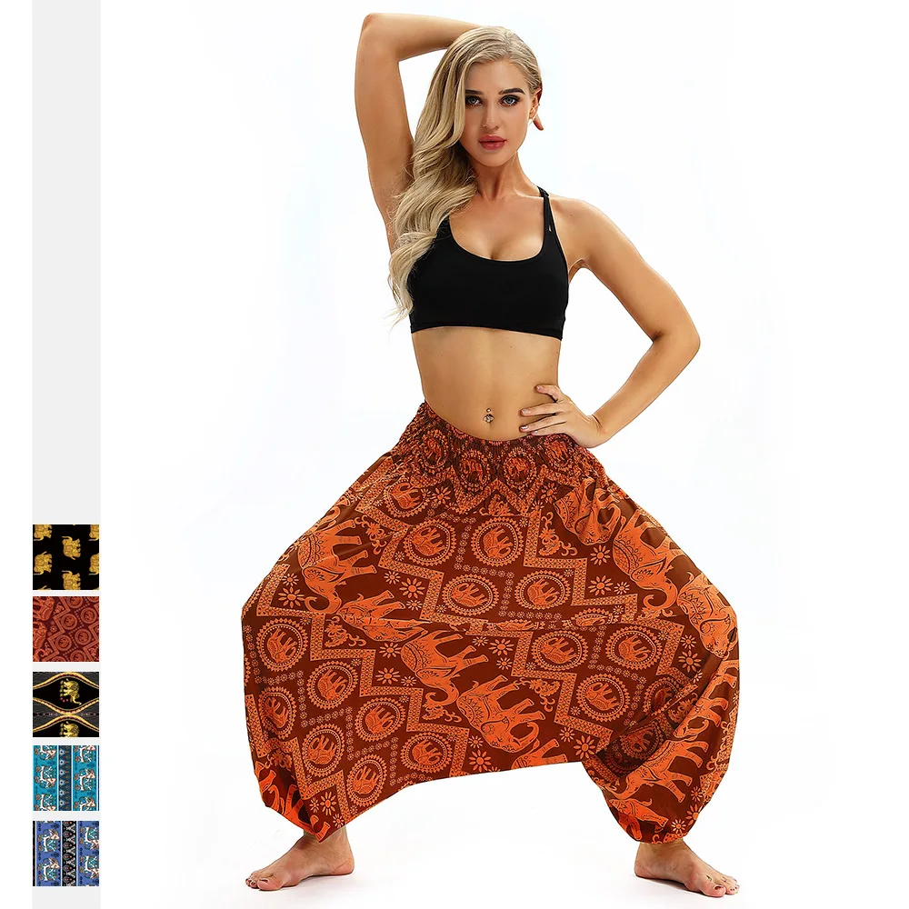 

Elephant Digital Printing Women's Casual Sports Elastic Waist Bloomers Yoga Pants