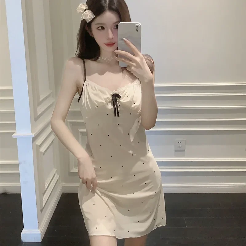 Новинка 2024 женская летняя сексуальная кружевная ночная рубашка из модала одежда