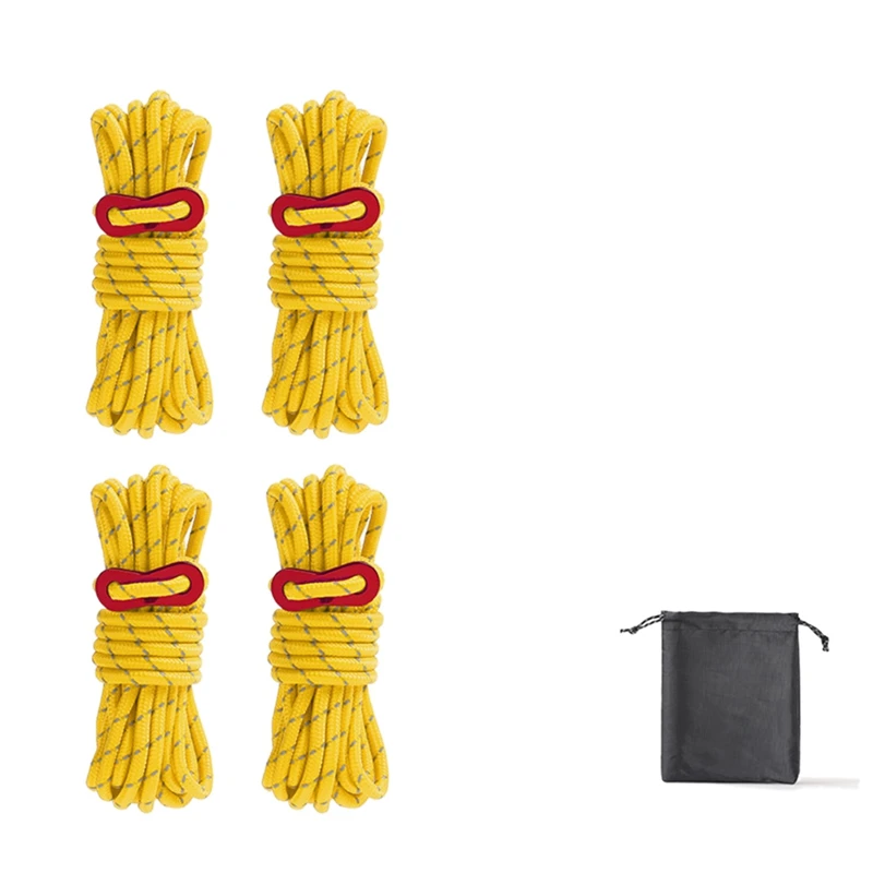 

4 шт., многофункциональная веревка для палатки, 400 см