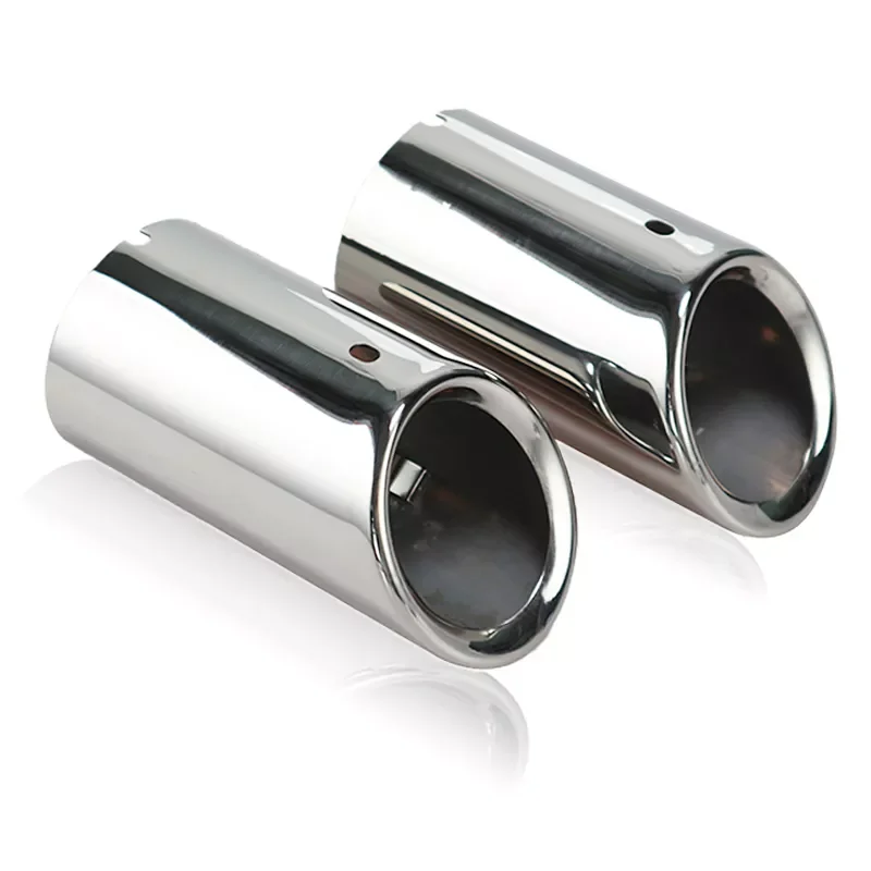 

2pcs Car Stainless Steel Chrome Exhaust Headers Tip Pipe Tail Rear Muffler Pipe for Audi A4 B8 A4L Q5 2007-2014 Car Accessories