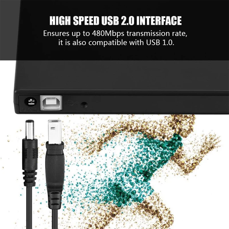 Внешний аккумулятор 12 7 мм USB 2 0 внешний DVD/CD-ROM для ноутбука настольного ПК