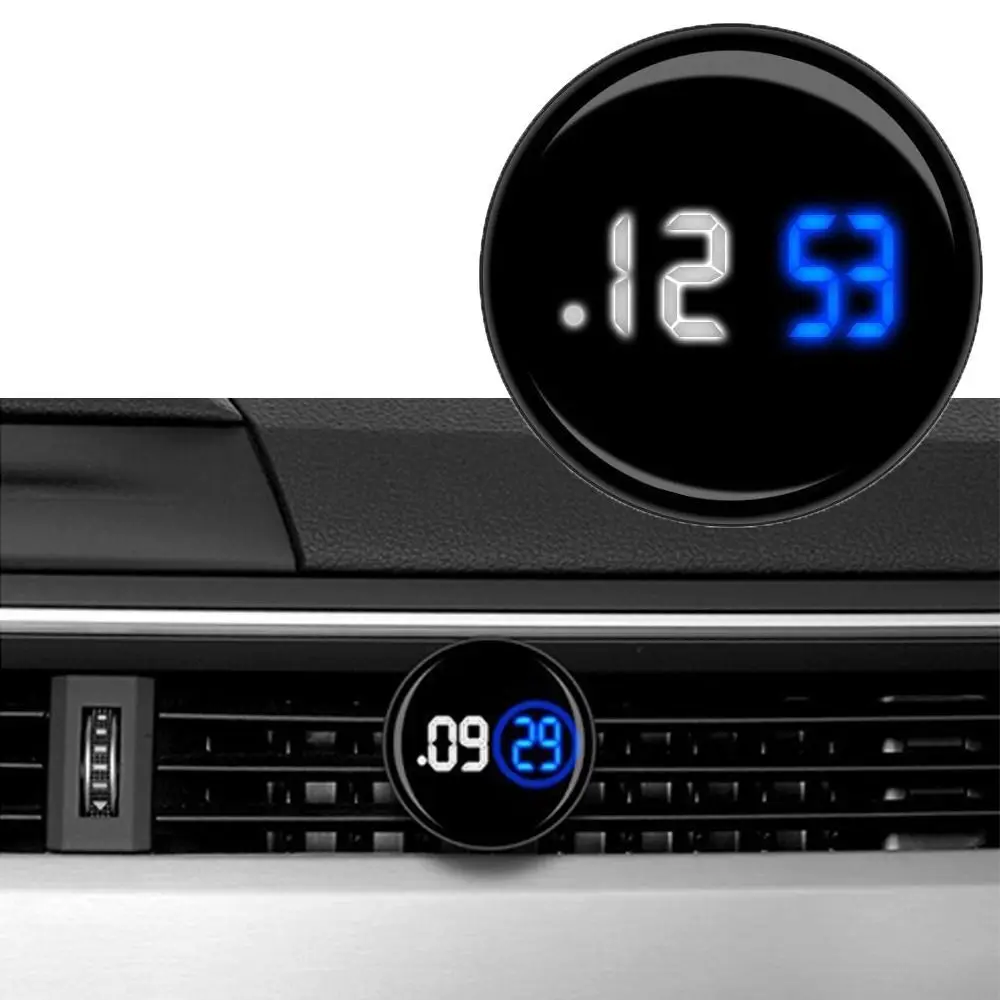 

Car Interior Clock 3.8cm Dia Electronic Watch with Night Light Air Vent Clip Car Dashboard Decor Auto Interior Accessories
