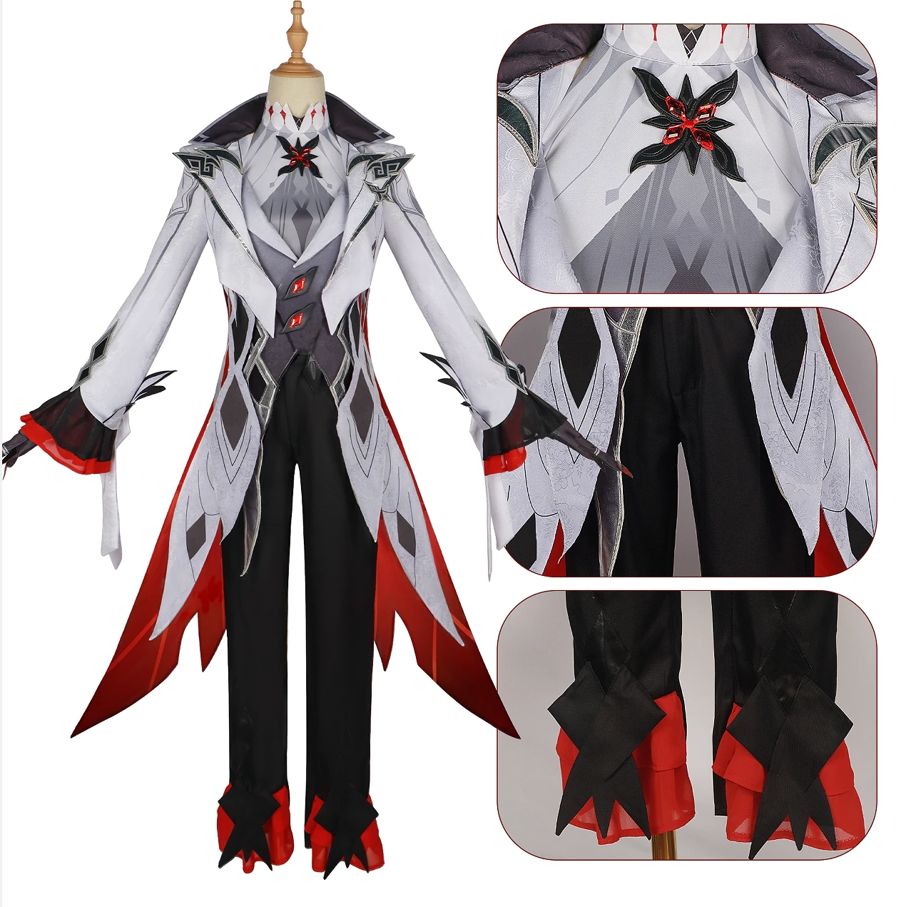 Костюм для косплея Genshin Impact Arlecchino The Knave высококачественная одежда туфли с париком