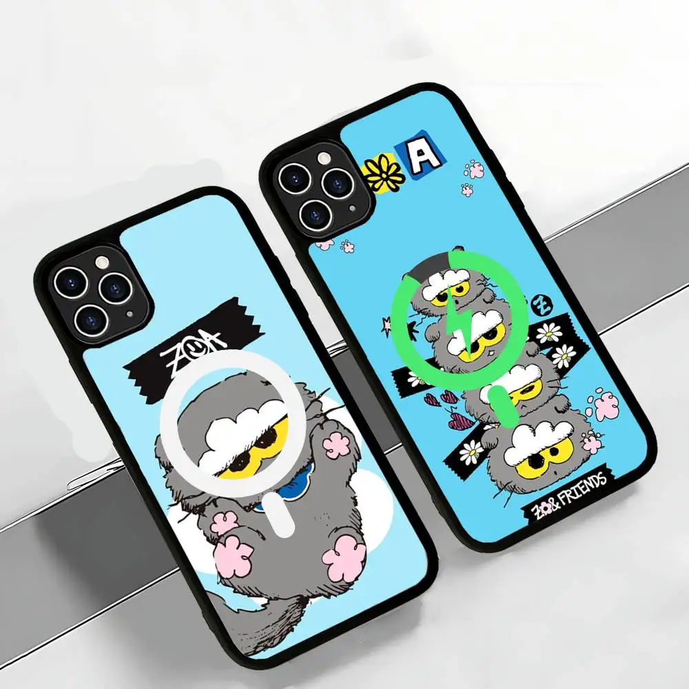 Фото Чехол для телефона G-Gdragon Z-Zoa Cat Fashion для iPhone 13 14 15 11 12 16 17 Pro Max Plus с магнитным креплением Magsafe. №5