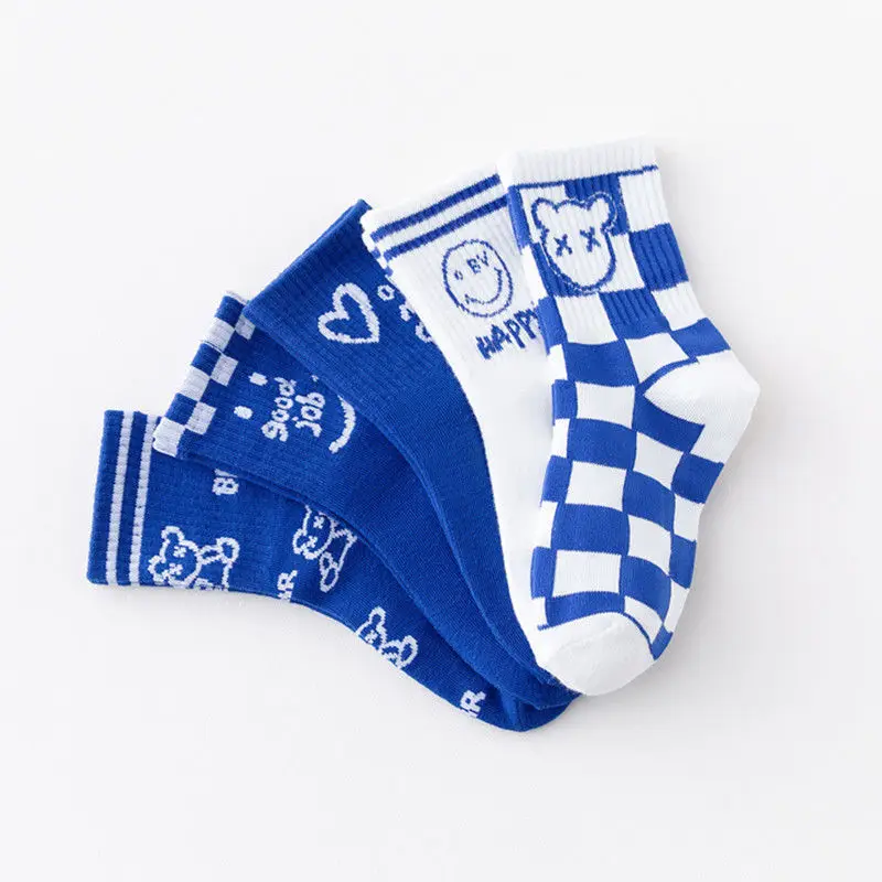Детские носки Klein синие для мальчиков и девочек новинка весны осени хлопковые