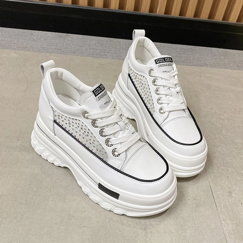 

Женские сетчатые сандалии, дышащие кроссовки на массивной платформе, с вырезами, повседневная обувь для увеличения роста, лето