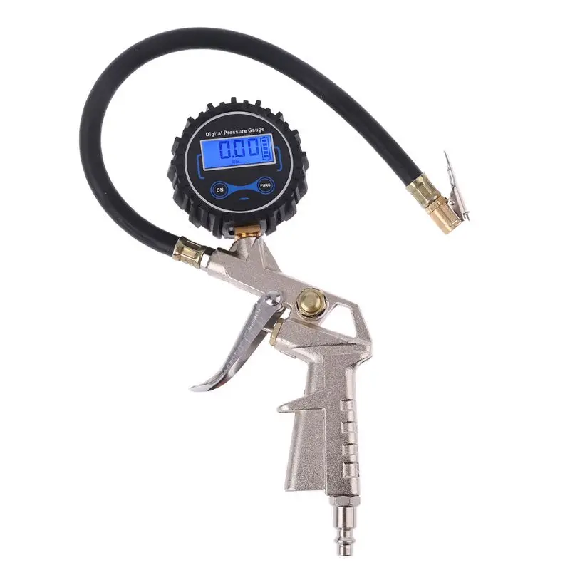 

Digital Tire Inflator with Pressure Gauge Hose and Chuck Clip for Car Van Truck Motorcycle Bike