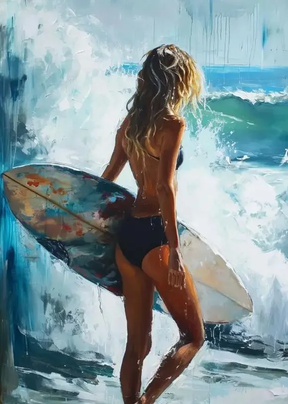 

Абстрактная печать на холсте "Серфинг Приморская радость"