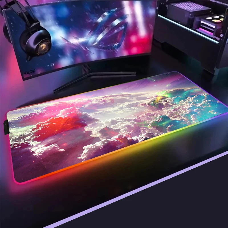 

Colorful Gaming Mousepad RGB Mouse Pad Gamer Computer Carpet Mause Pad Backlit Large Mousepad XXL For Desk Keyboard LED Mice Mat