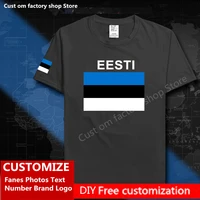 eesti cotton t shirt custom jersey fans diy name number brand logo high street fashion hip hop loose casual t shirt estonia