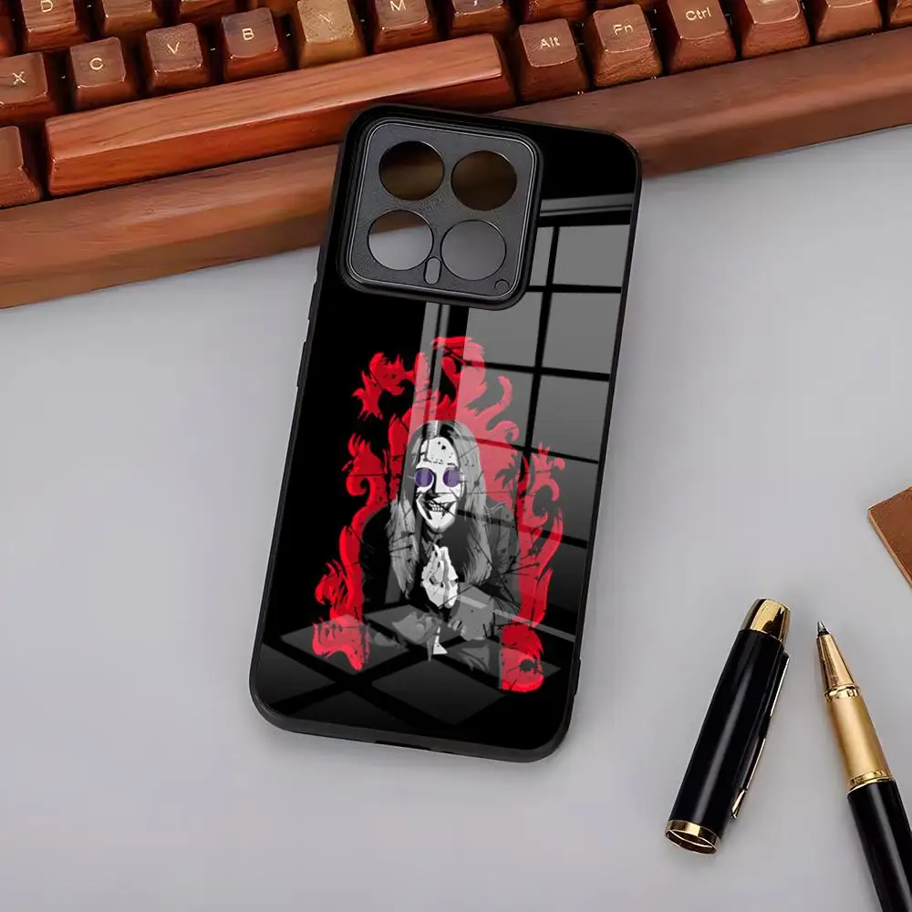 Фото Чехол для телефона Singer O-ozzy Osbourne для Xiaomi 17 15 14 13 T Pro Ultra Redmi 15 14 Pro Plus 4G 5G A7, стеклянный чехол №4