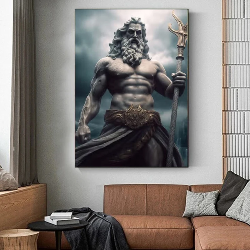 Отображение скульптур Z192.en noir et blanc God элементы впечатления Myenson Картина на холсте