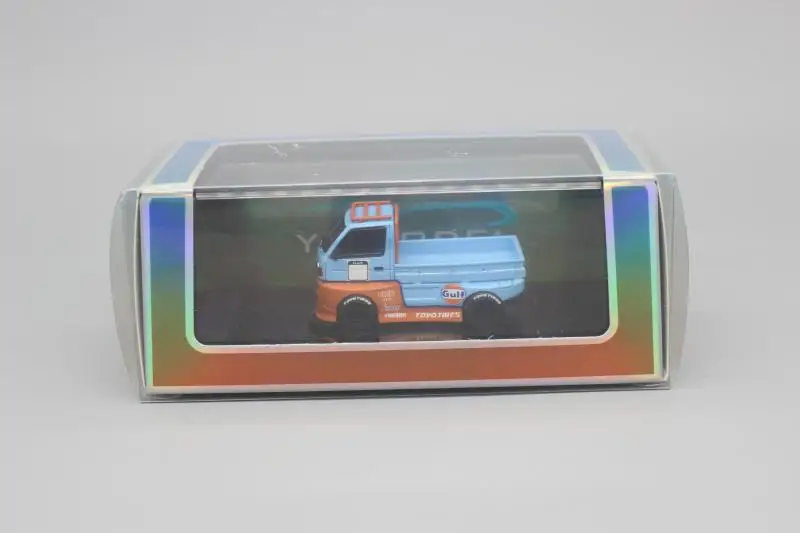 Фото 1:64, пикап Suzuki D12, хуниган ADVAN, статическая миниатюрная игрушечная модель автомобиля из смолы, украшения для взрослых, игрушки для мальчиков №2