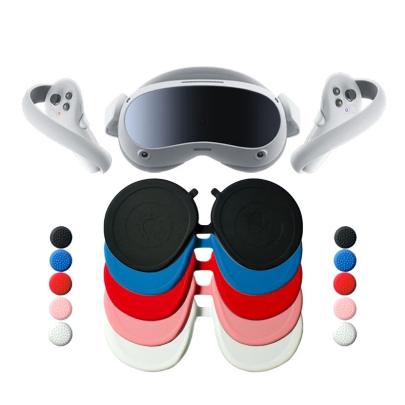 Купи Soft Lens Cover VR Lens Soft VR Glasses Silicone Cases Anti Scratch Caps for Pico 4 VR Headset Scratchproof Cover K1KF за 191 рублей в магазине AliExpress