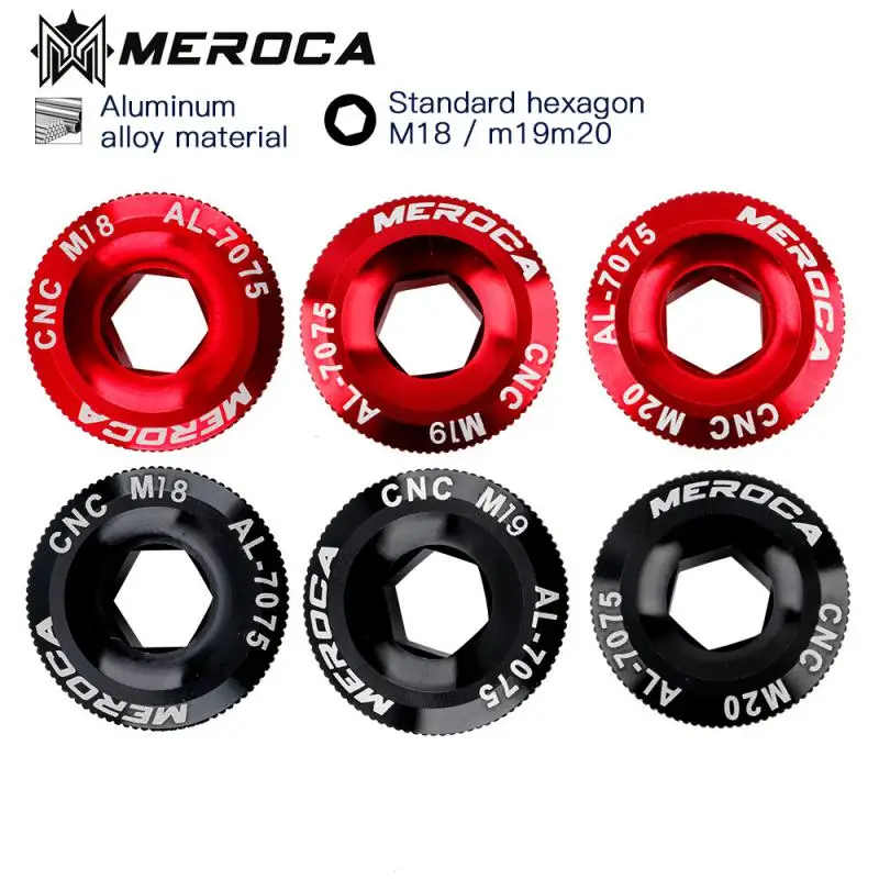 

MEROCA MTB Bike Crank Screw CNC 7075 Aluminum Alloy Road Bike Crank Cover Screws M18/M19/M20 Bolt For SHIMANO Bike Accessories