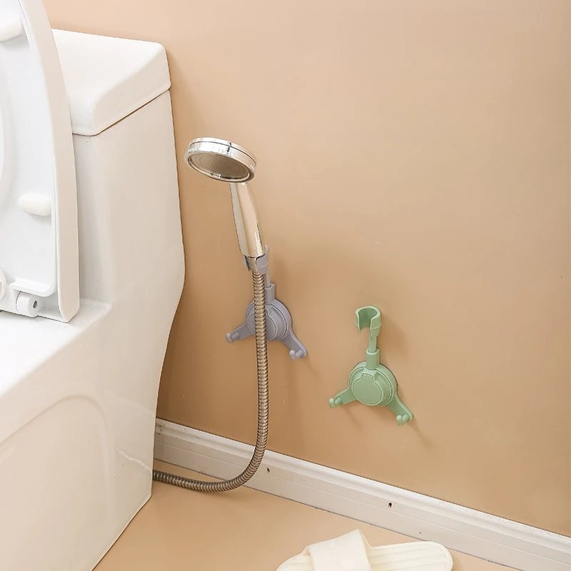 

Universal Shower Head Holder Double Hook Free Punch Adjustable Self-Adhesive Waterproof Strong Bearing Capacity Bathroom Supply