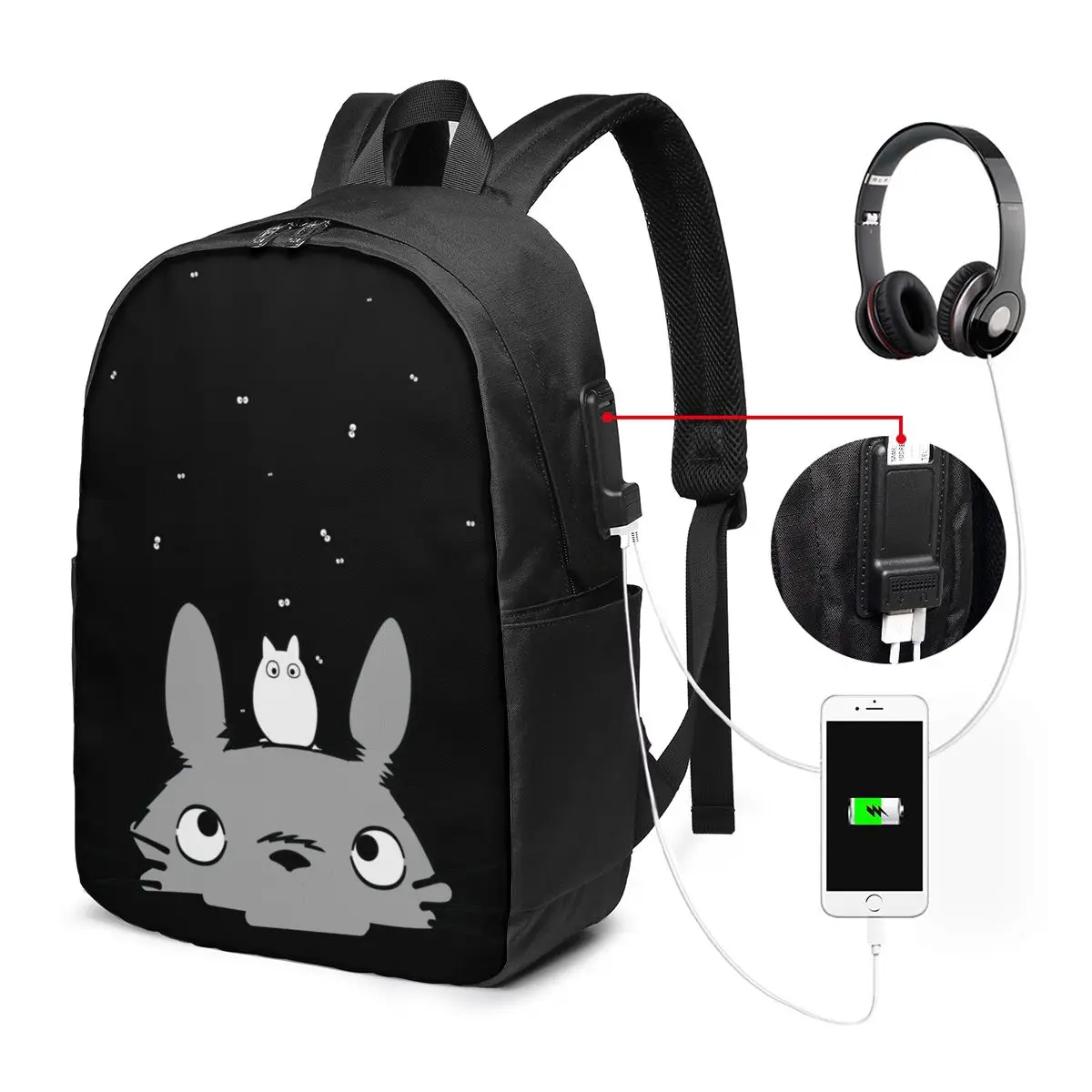 

My Neighbour Totoro Backpack Men Women School Bag Teenage Laptop Satchel Hiking