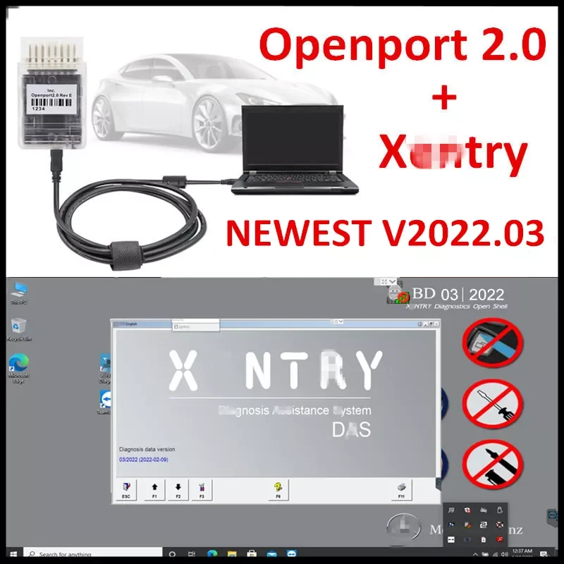 

Диагностическое программное обеспечение Xentry 2022,03, удаленная установка с Tactrix Openport 2,0, инструмент для настройки чипа ECU OBD 2, сканер OBD2