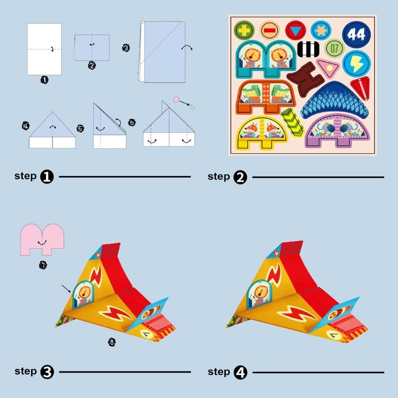 Бумажные наборы для оригами 32 листа с инструкцией наклейка материал рукоделия