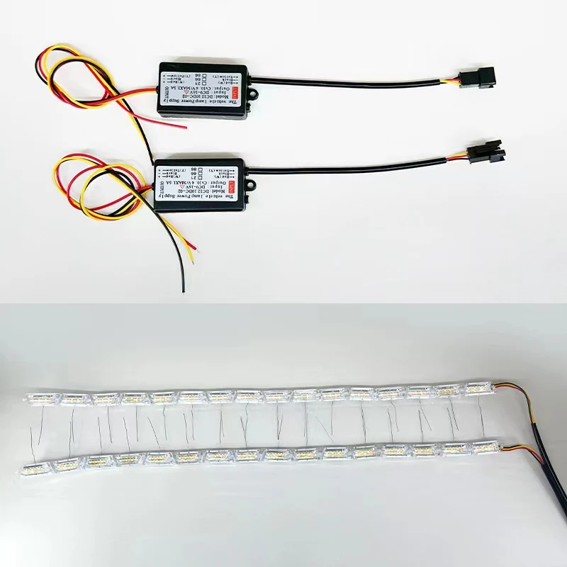 

Водонепроницаемая светодиодная подсветка для автомобиля, яркие дневные ходовые огни, желтые поворотники