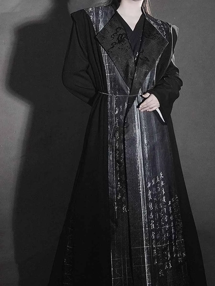 Модные китайские костюмы ханьфу мужской кафтан без рукавов летние белые и черные