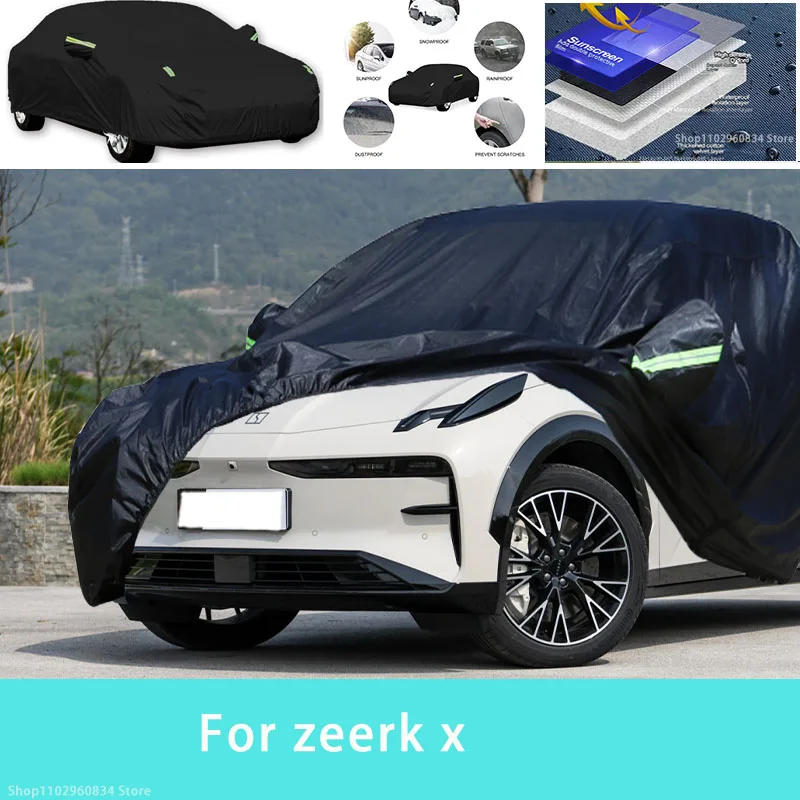 

For zeekr x Outdoor Protection Full Car Covers Snow Cover Sunshade Waterproof Dustproof Exterior Car accessories