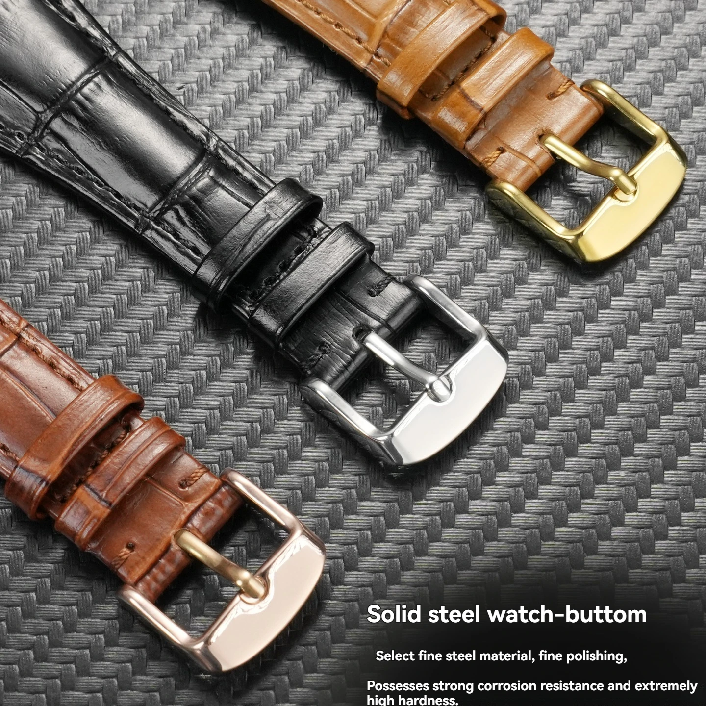 Фото Ремешок для часов Bulgari ASSIOMA Collection AA48C13GLDCH из натуральной кожи с крокодиловым узором, 26x16 мм или 28x16 мм №3