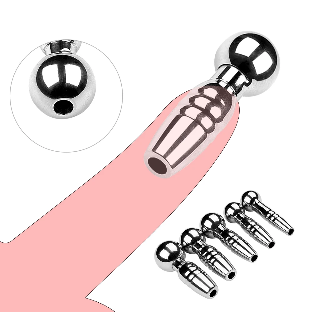 

SM Male Penis Urethral Plug Urethra Catheter Toys Metal Urethral Stretcher Stimulator Erotic Toy Chastity Belt for Men Sex Shop