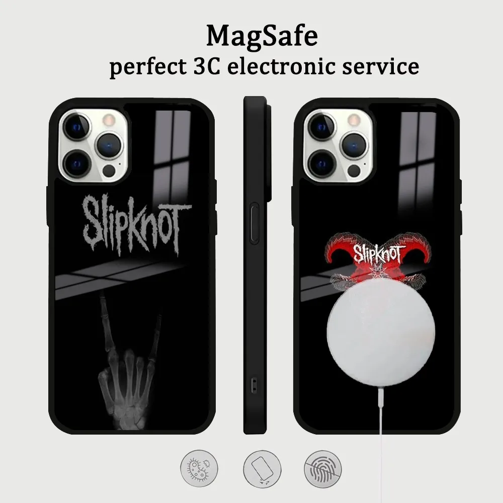Чехол для телефона Band S-SlipknotS в стиле хип-хоп iPhone 16 15 14 13 12 11 Pro Max Plus Mini Magsafe Mirror