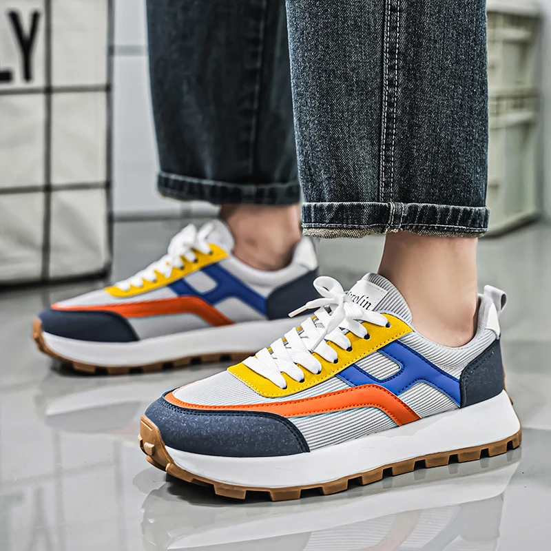 Мужская повседневная обувь модные противоскользящие мужские кроссовки уютная