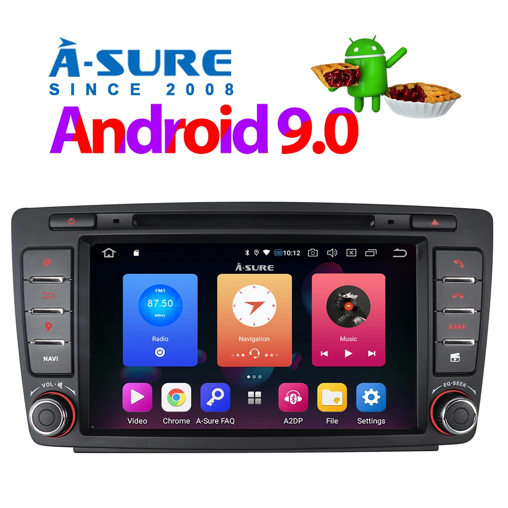 A-Sure Автомобильный мультимедийный плеер 2 Din 4 ядра Android Радио DVD GPS Стерео навигация