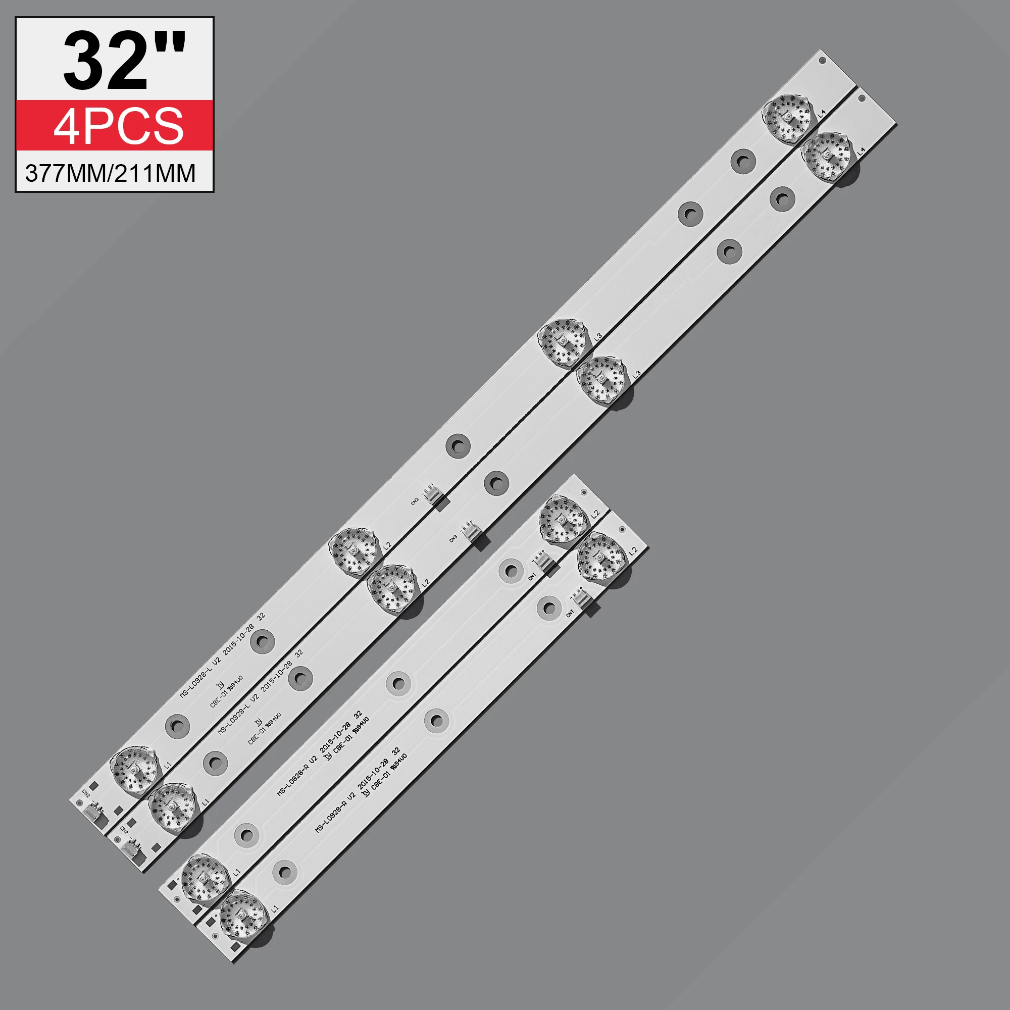 New 8pcs/2set LED Backlight strip for akai AKTV3221 32LED38P JS-D-JP3220-041EC E32F2000 D32-0A35 MS-L0928-L R V2 HV320WHB-N80