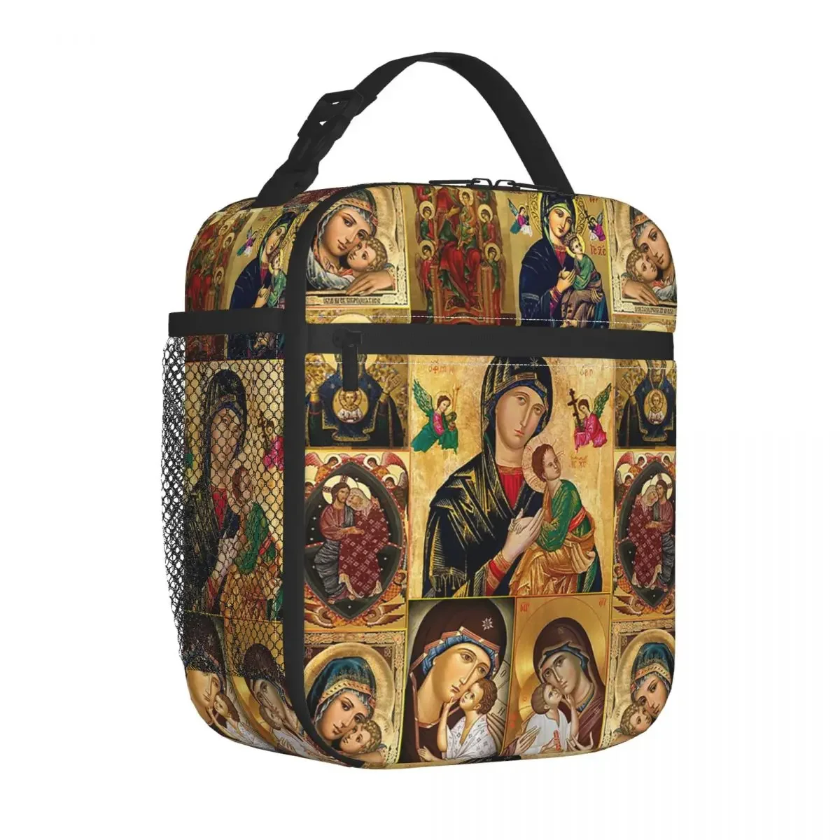 

Our Lady Of Guadalupe Insulated Lunch Bag Large Virgin Mary Christian Meal Container Bag Lunch Box Tote Work Outdoor Women