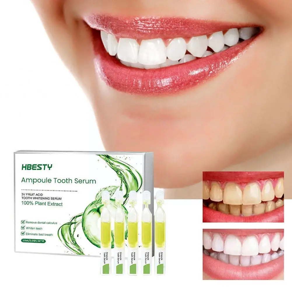 

1.5mlx10pcs Ampoule Tooth Serums Intensive Stain Removal Intensive Teeth Teeth Brightening Serums Stain Brightening Removal G5V2