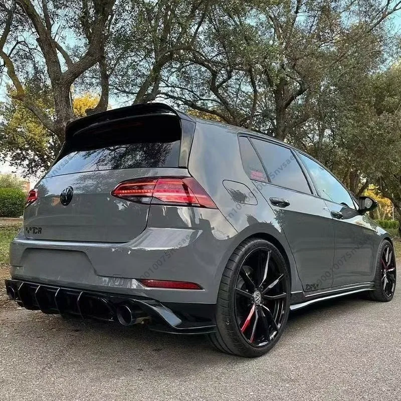 Фото Для VW Golf Mk7.5 GTI TCR 2017-2020: Задний боковой диффузор Maxton Style (только левая+правая стороны), спойлер-сплиттер №3