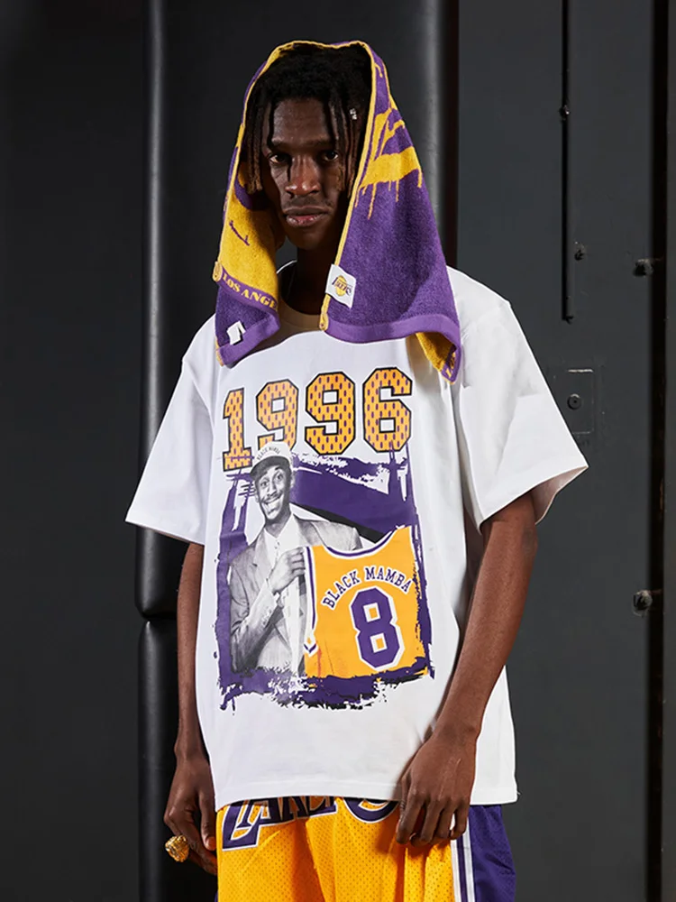 FOAG летняя тяжелая хлопчатобумажная футболка с коротким рукавом в стиле колоби