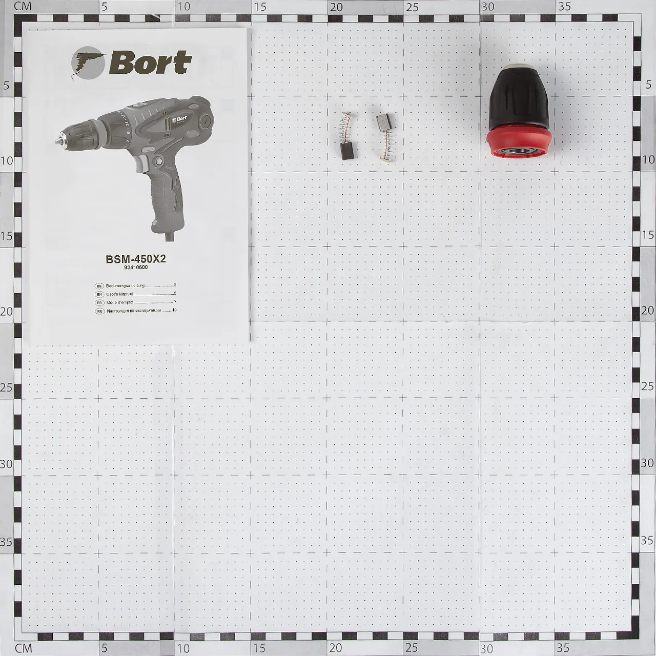 Дрель-шуруповерт электрический Bort BSM-450X2 (2 скорости съемный патрон крутящий