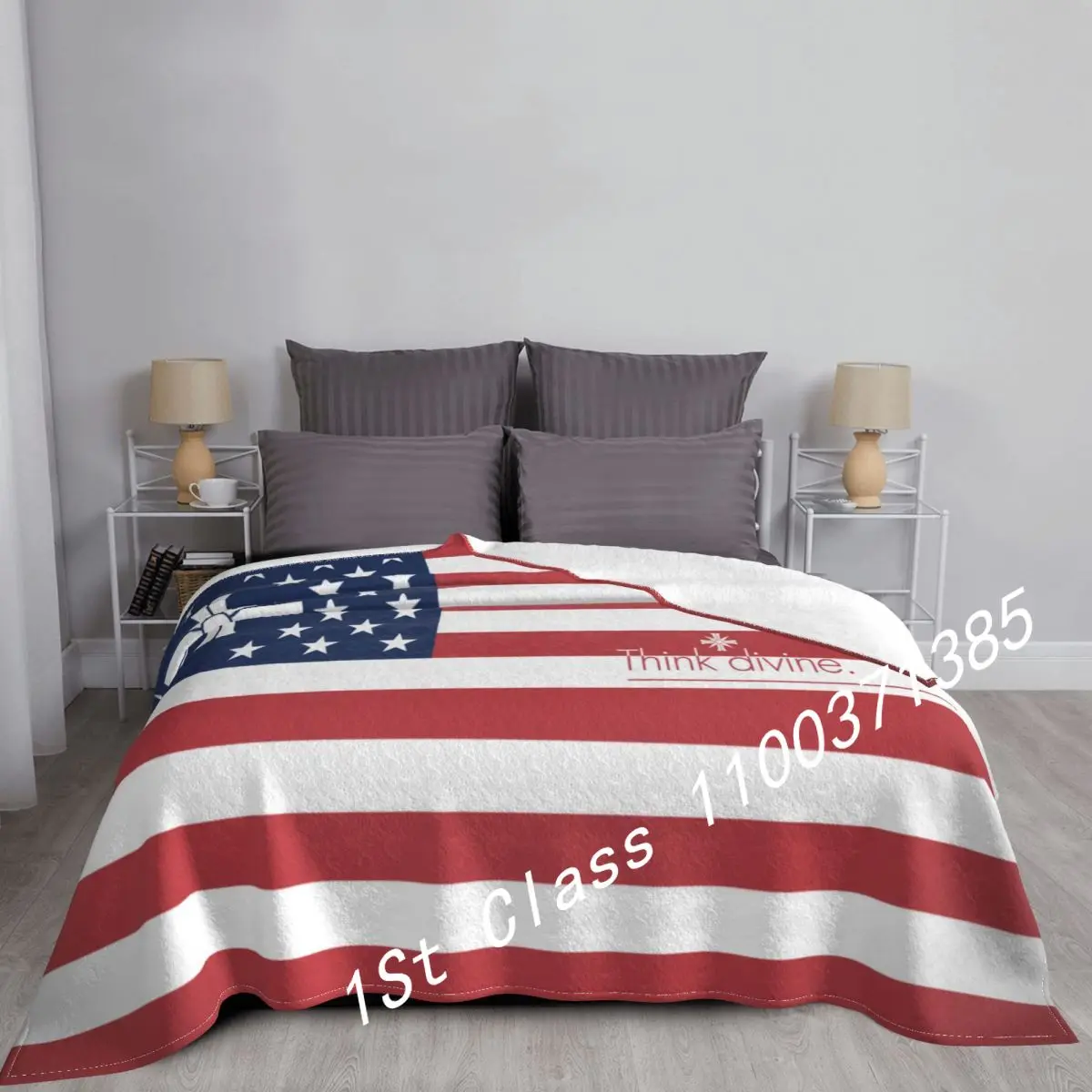 

Far Cry 5 Flag - think divine Soft Comfortable Breathable Warm Flannel Blanket Living Room Sofa Bedroom Bedding