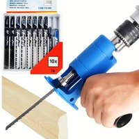portable reciprocating saw adapter electric drill modified electric jigsaw power tool wood cutter machine attachment with blades