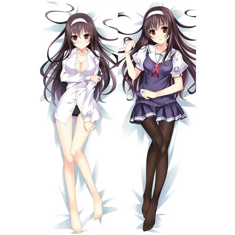 

2WAY Anime Saenai Heroine No Sodate-kata Pillow Cover Dakimakura Case 50c150cm 3D Double-sided Bedding Hugging Body Pillowcase
